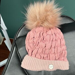 Pink Knit Pom-Pom Beanie for Kids